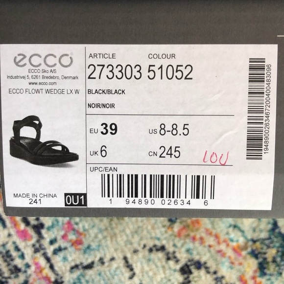 Ecco Flowt Wedge LX Black - Picture 7 of 10